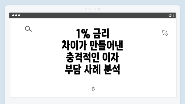 1% 금리 차이가 만들어낸 충격적인 이자 부담 사례 분석