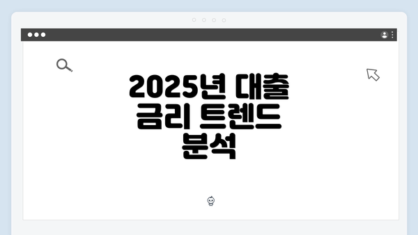 2025년 대출 금리 트렌드 분석