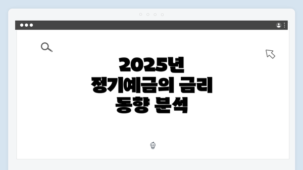 2025년 정기예금의 금리 동향 분석