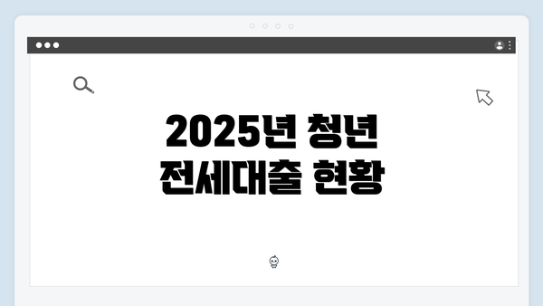 2025년 청년 전세대출 현황