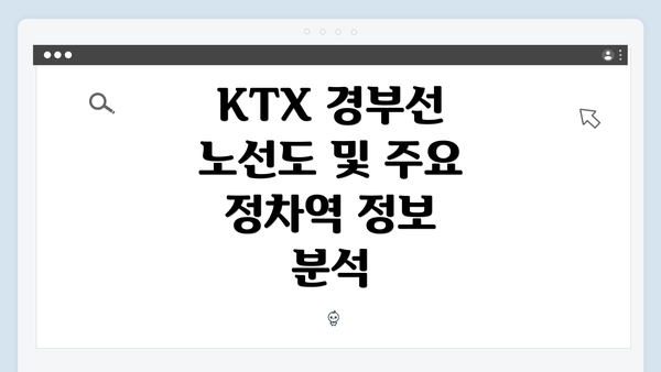 KTX 경부선 노선도 및 주요 정차역 정보 분석