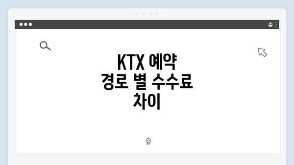 KTX 예약 경로 별 수수료 차이