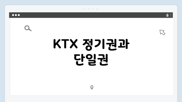 KTX 정기권과 단일권