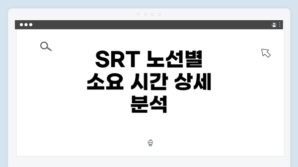 SRT 노선별 소요 시간 상세 분석