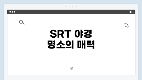 SRT 야경 명소의 매력