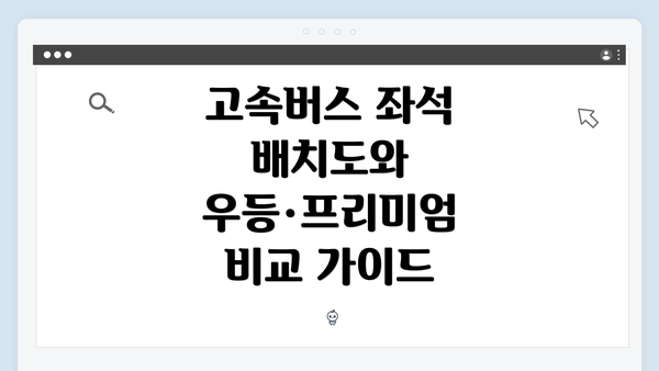 고속버스 좌석 배치도와 우등·프리미엄 비교 가이드