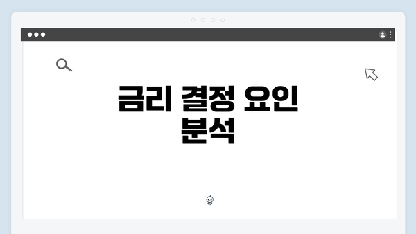 금리 결정 요인 분석