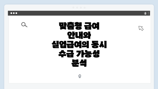 맞춤형 급여 안내와 실업급여의 동시 수급 가능성 분석