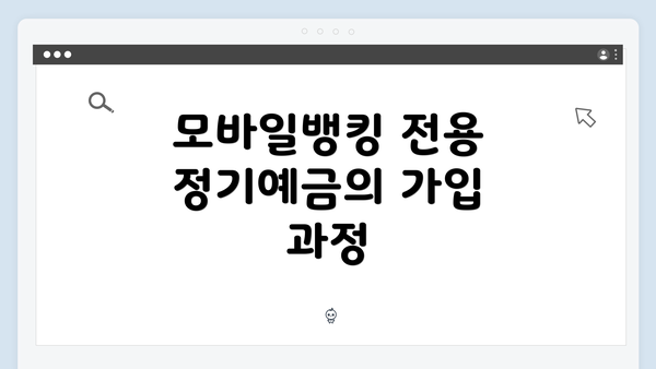 모바일뱅킹 전용 정기예금의 개요