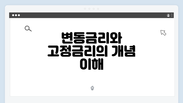 변동금리와 고정금리의 개념 이해