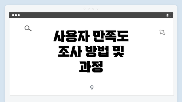 사용자 만족도 조사 방법 및 과정