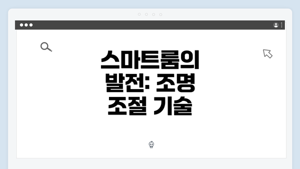 스마트룸의 발전: 조명 조절 기술