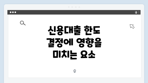 신용대출 한도 결정에 영향을 미치는 요소