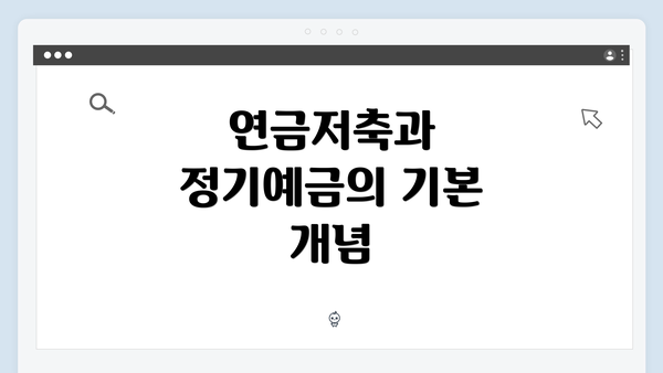 연금저축과 정기예금의 기본 개념