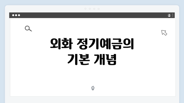 외화 정기예금의 기본 개념