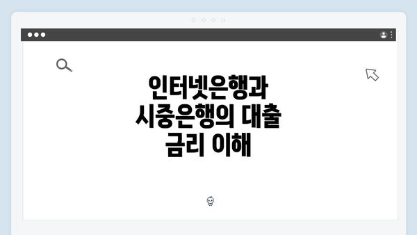 인터넷은행과 시중은행의 대출 금리 이해