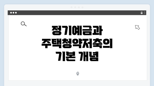 정기예금과 주택청약저축의 기본 개념