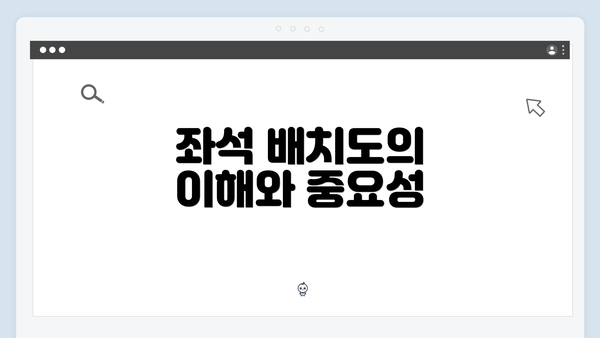 좌석 배치도의 이해와 중요성