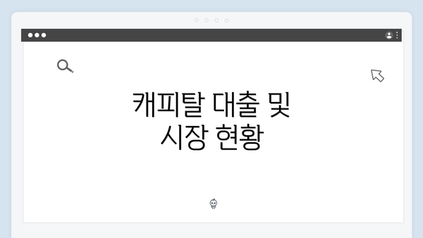 캐피탈 대출 및 시장 현황