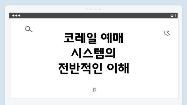 코레일 예매 시스템의 전반적인 이해