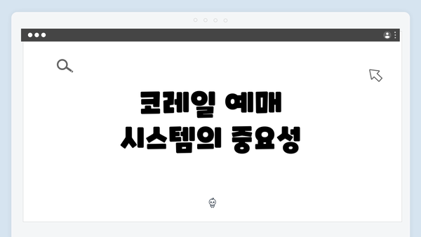 코레일 예매 시스템의 중요성