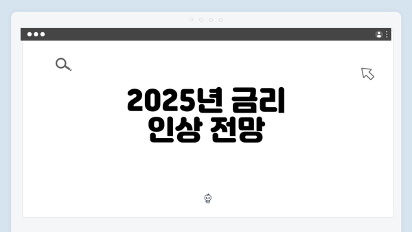2025년 금리 인상 전망
