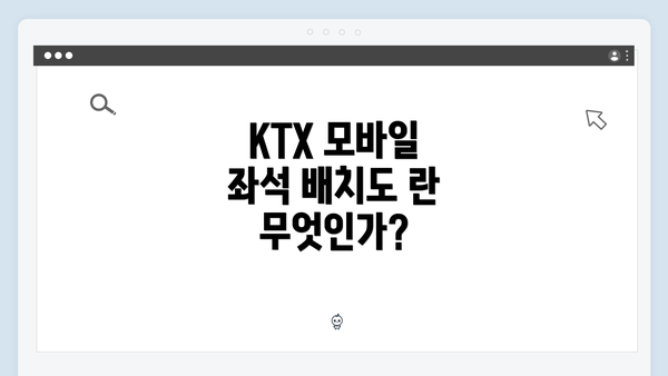 KTX 모바일 좌석 배치도 란 무엇인가?