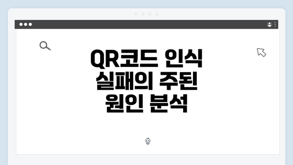 QR코드 인식 실패의 주된 원인 분석