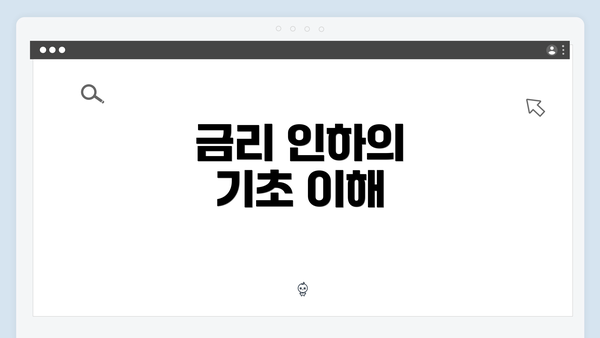 금리 인하의 기초 이해