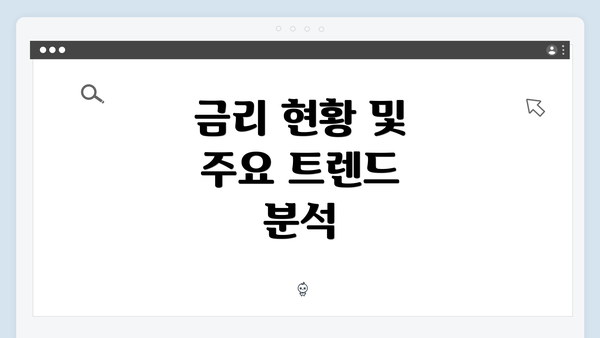 금리 현황 및 주요 트렌드 분석