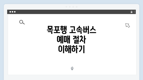 목포행 고속버스 예매 절차 이해하기