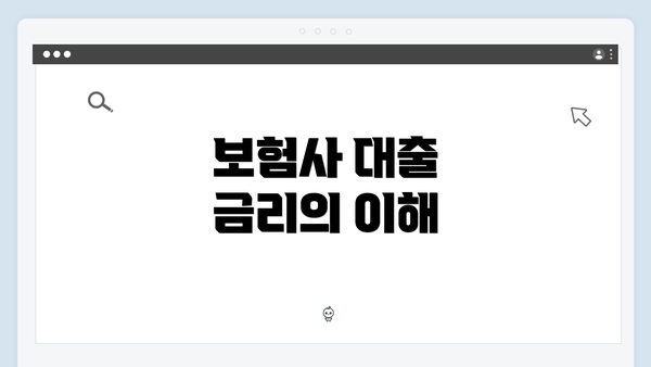보험사 대출 금리의 이해