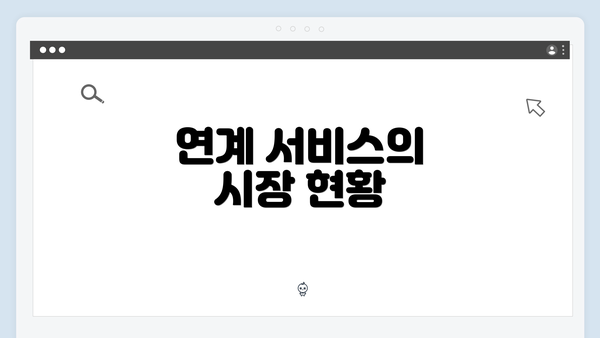 연계 서비스의 시장 현황