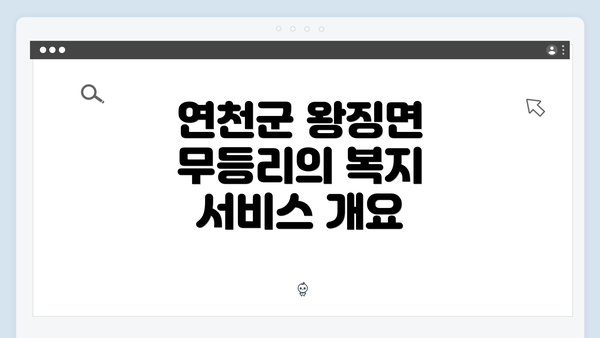 연천군 왕징면 무등리의 복지 서비스 탐색 가이드