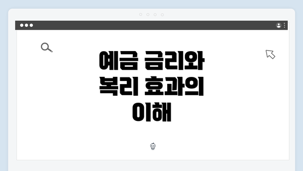 예금 금리와 복리 효과의 이해