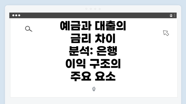 예금과 대출의 금리 차이 분석: 은행 이익 구조의 주요 요소