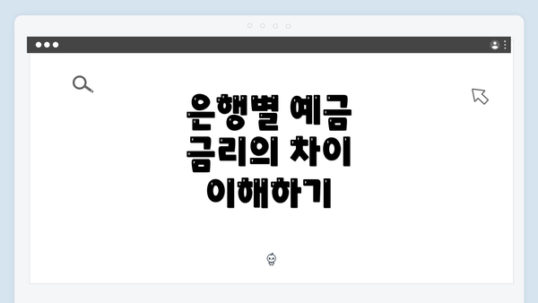 은행별 예금 금리의 차이 이해하기