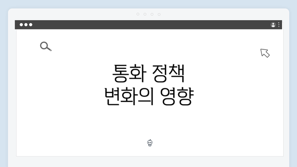 통화 정책 변화의 영향