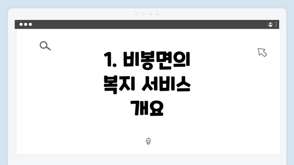 1. 비봉면의 복지 서비스 개요