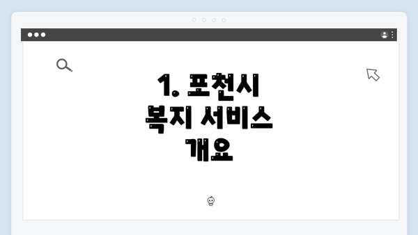 1. 포천시 복지 서비스 개요