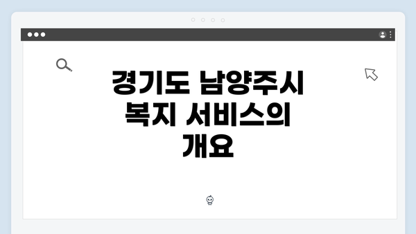 경기도 남양주시 복지 서비스의 개요
