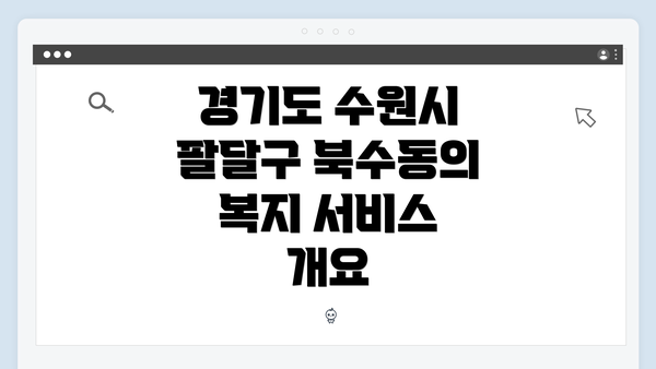 경기도 수원시 팔달구 북수동의 복지 서비스 활용 가이드
