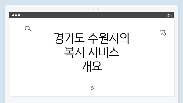 경기도 수원시의 복지 서비스 개요