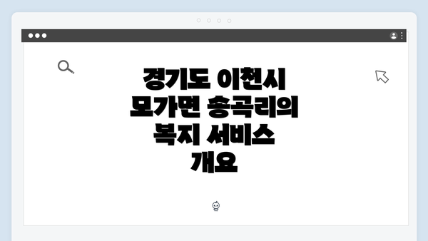 경기도 이천시 모가면 송곡리의 복지 서비스 개요