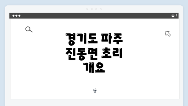 경기도 파주 진동면 초리 개요