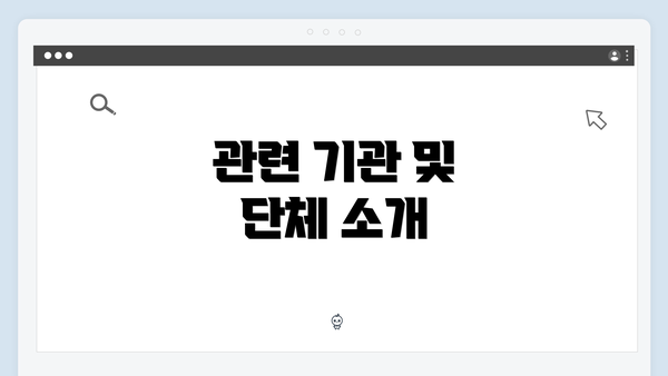 관련 기관 및 단체 소개