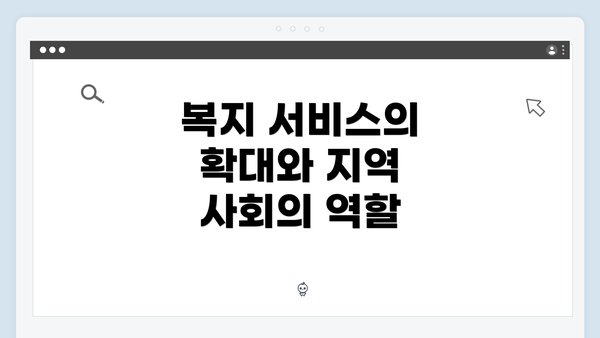 복지 서비스의 확대와 지역 사회의 역할