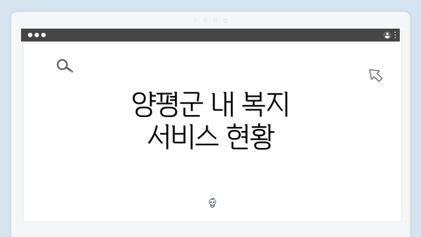 양평군 내 복지 서비스 현황