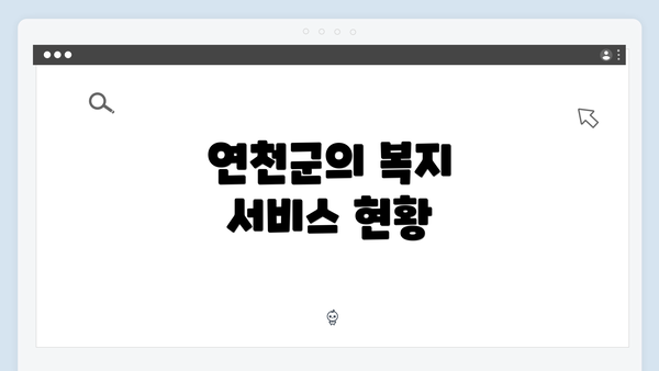 연천군의 복지 서비스 현황