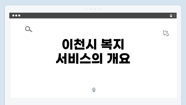 이천시 복지 서비스의 개요